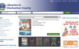 Image of the library catalog web page.