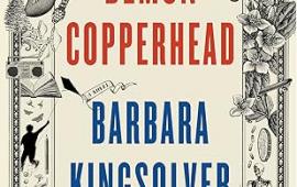 Book cover for Demon Copperhead by Barbara Kingsolver.