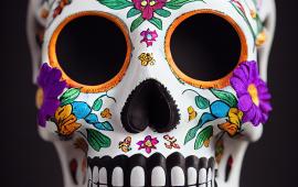 Painted skull