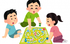 Kids playing a board game.