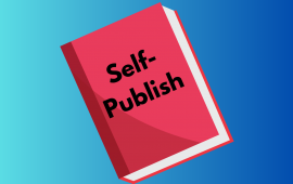 Book with a title that says self-publish.