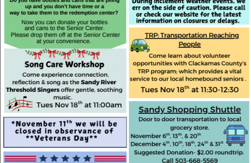 November & December cover page