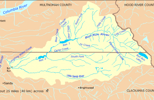 Bull Run River Oregon Watershed Map