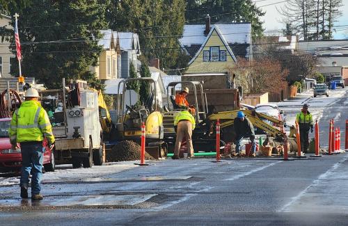 utility workers