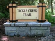 Tickle Creek Trail sign