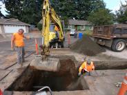 New manhole being built