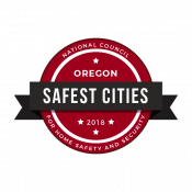 National Council for Home Safety and Security - Oregon Safest Cities 2018 Badge