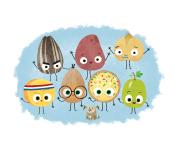 Cartoon foods.