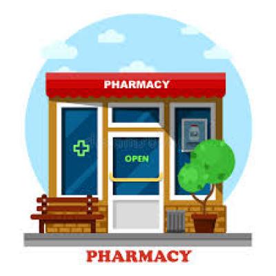 Pharmacy Store Front Cartoon