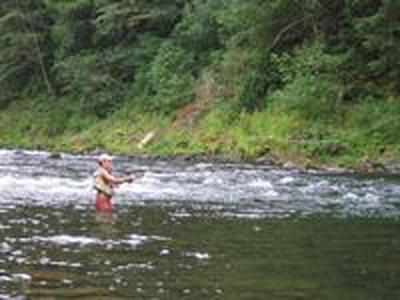 Fishing in the Sandy River