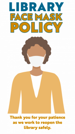 Illustratation of person wearing a face mask