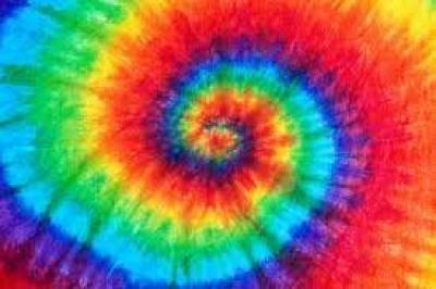Tie-Dye pattern in rainbow colors.