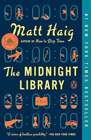 Book cover for The Midnight Library by Matt Haig.