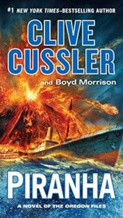 Book cover for Piranha by Clive Cussler.