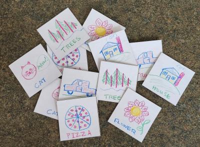 Cards for memory game.