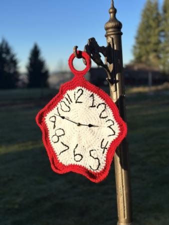 Fiber Arts Clock by Maegan Wilson