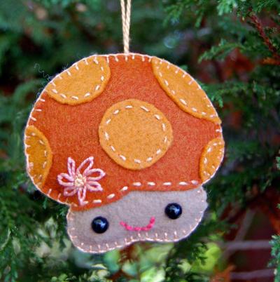 Mushroom ornament