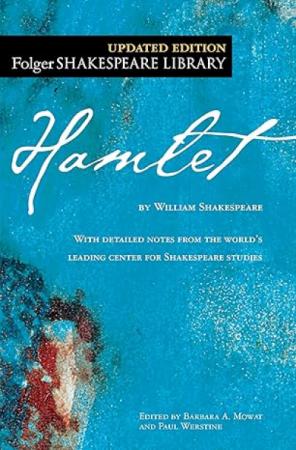 Book cover for Hamlet by William Shakespeare.