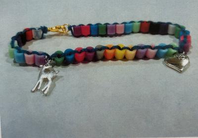 Perler bead bracelet.