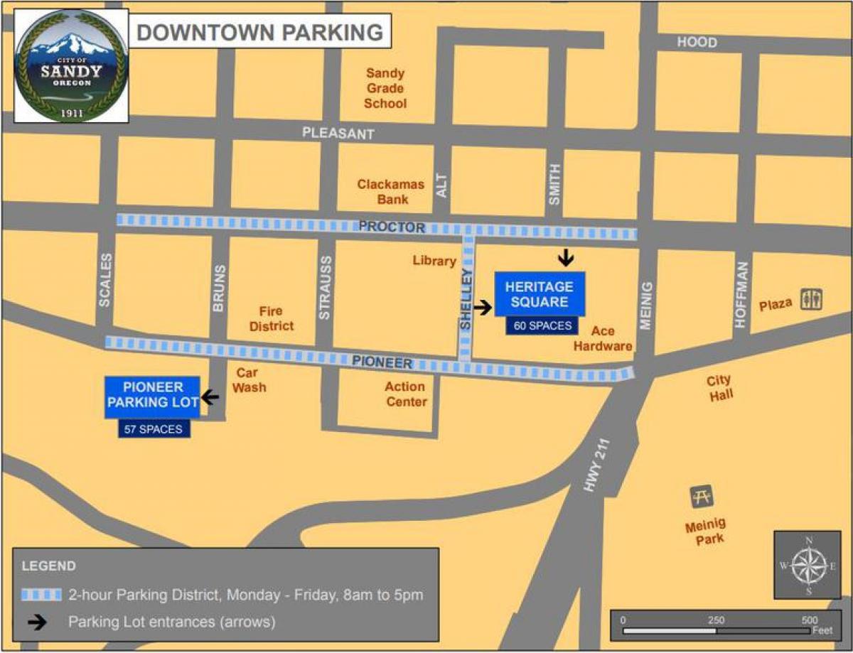Downtown Parking for Heritage Square and Pioneer Parking Lot